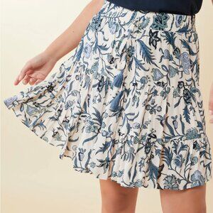 Spartina 449 Arlene Skirt Hamilton Floral Block Cream